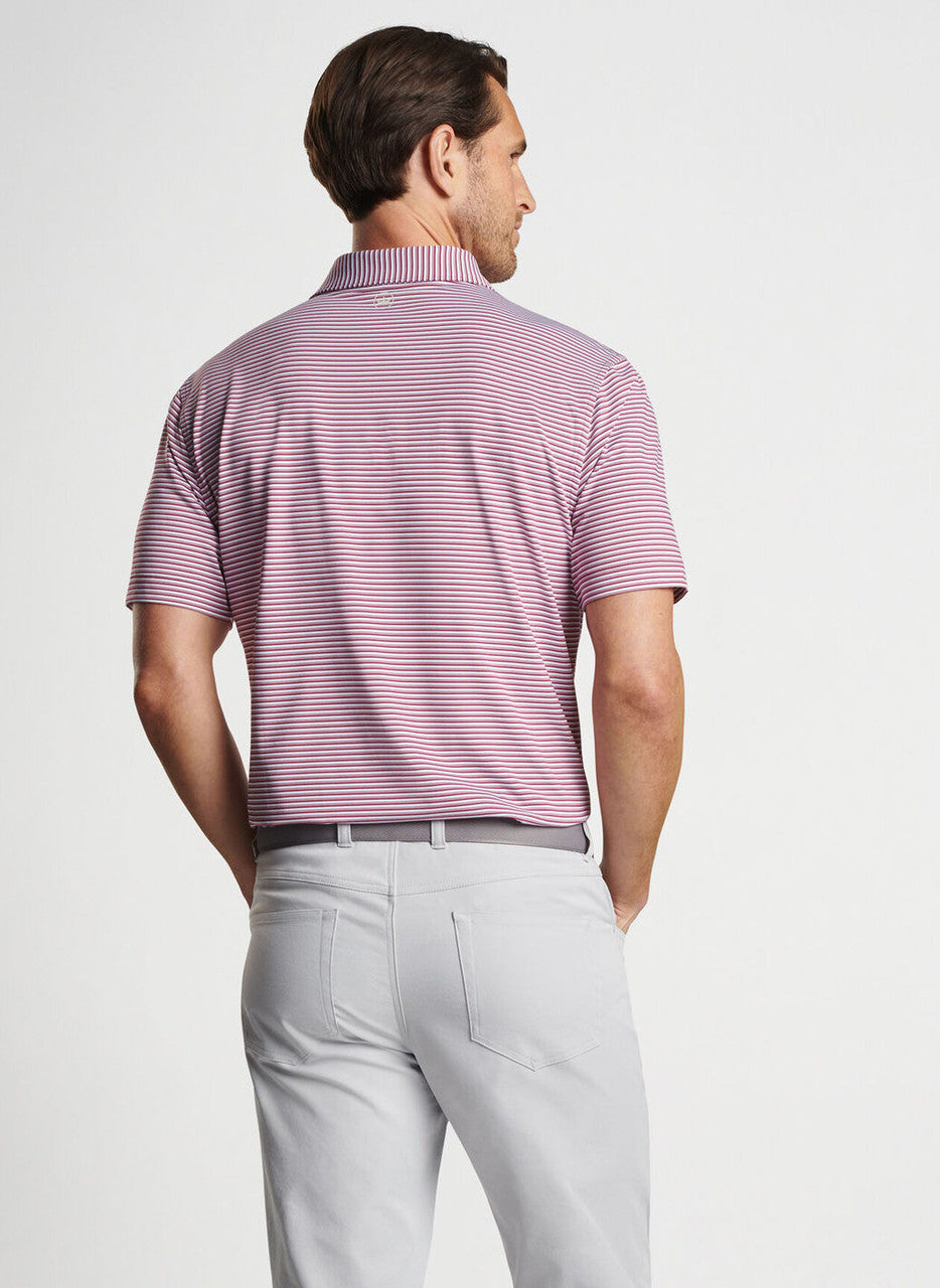 Peter Millar University Of South Carolina Cedar Performance Jersey Polo: Pomegranate