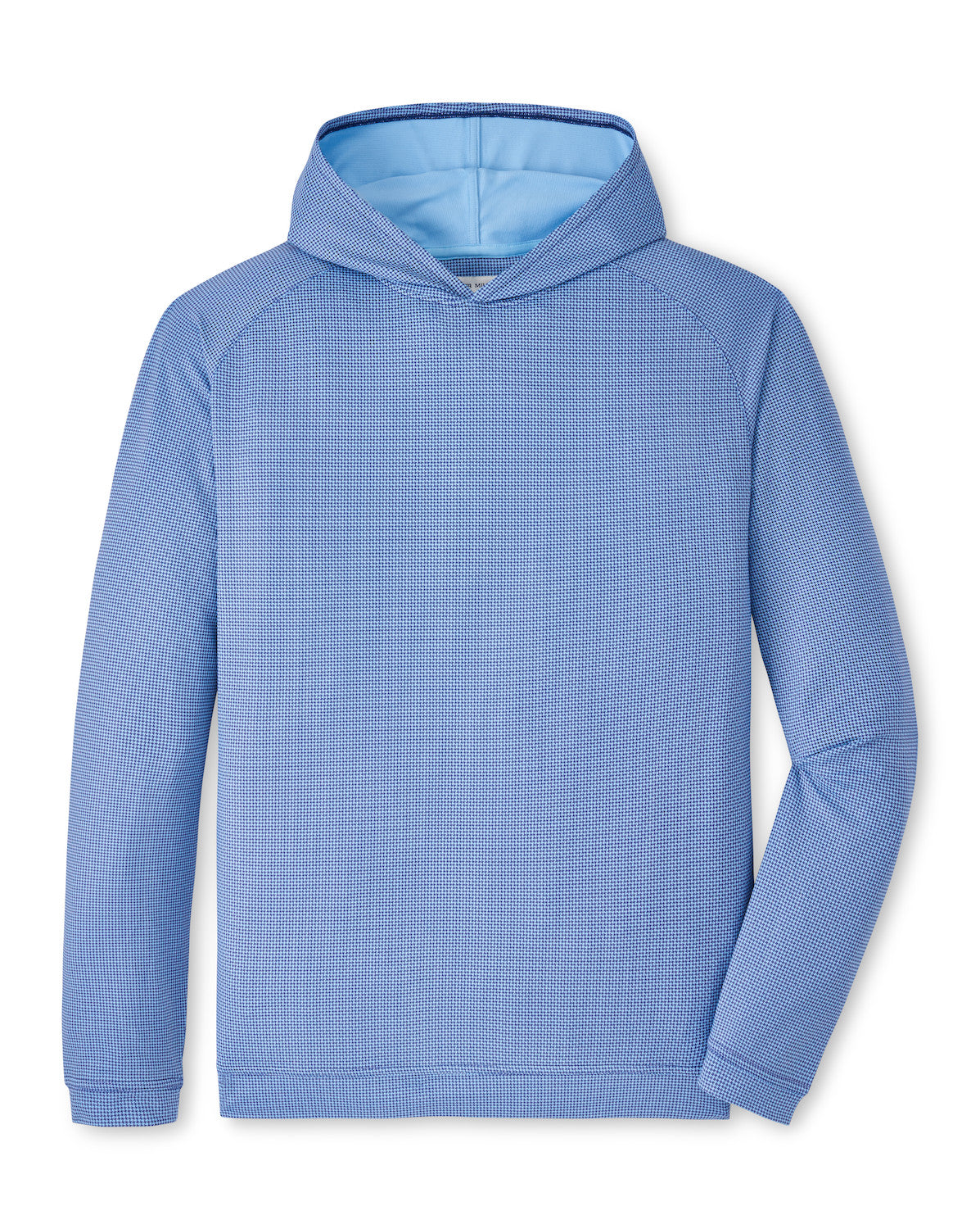 Peter Millar Pine Houndstooth Performance Hoodie: Sport Navy