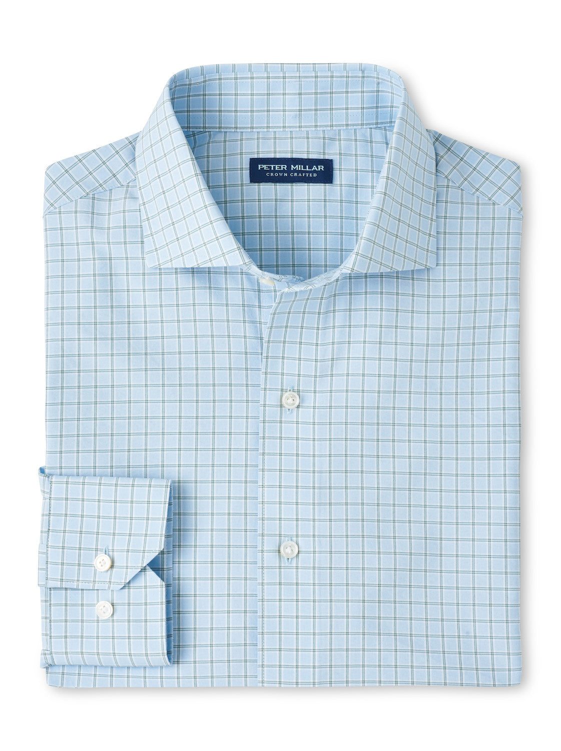 Peter Millar Crown Crafted Bechet Performance Sport Shirt: Blue Frost