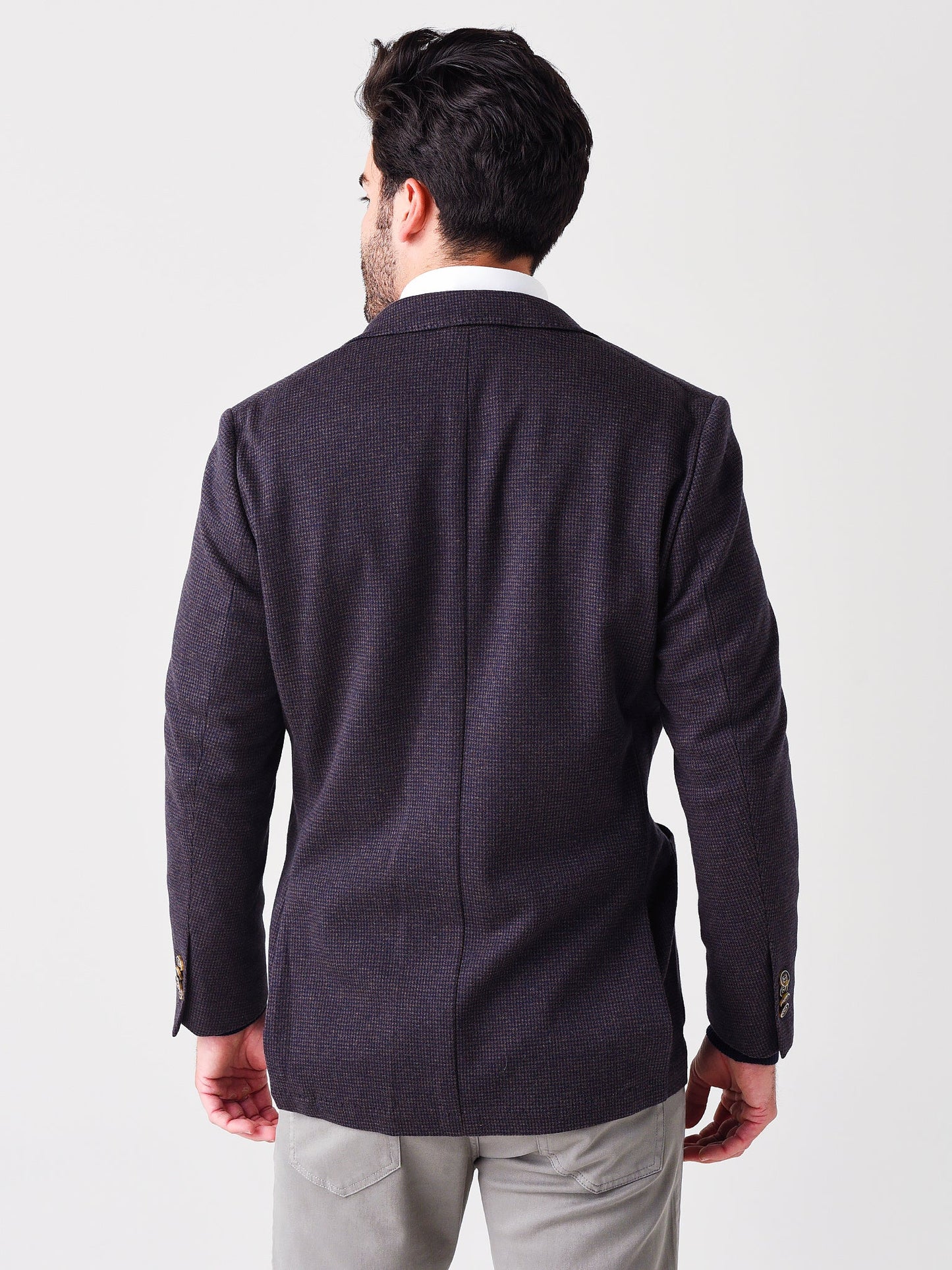 Peter Millar Crown Men's Houndstooth Knit Soft Jacket