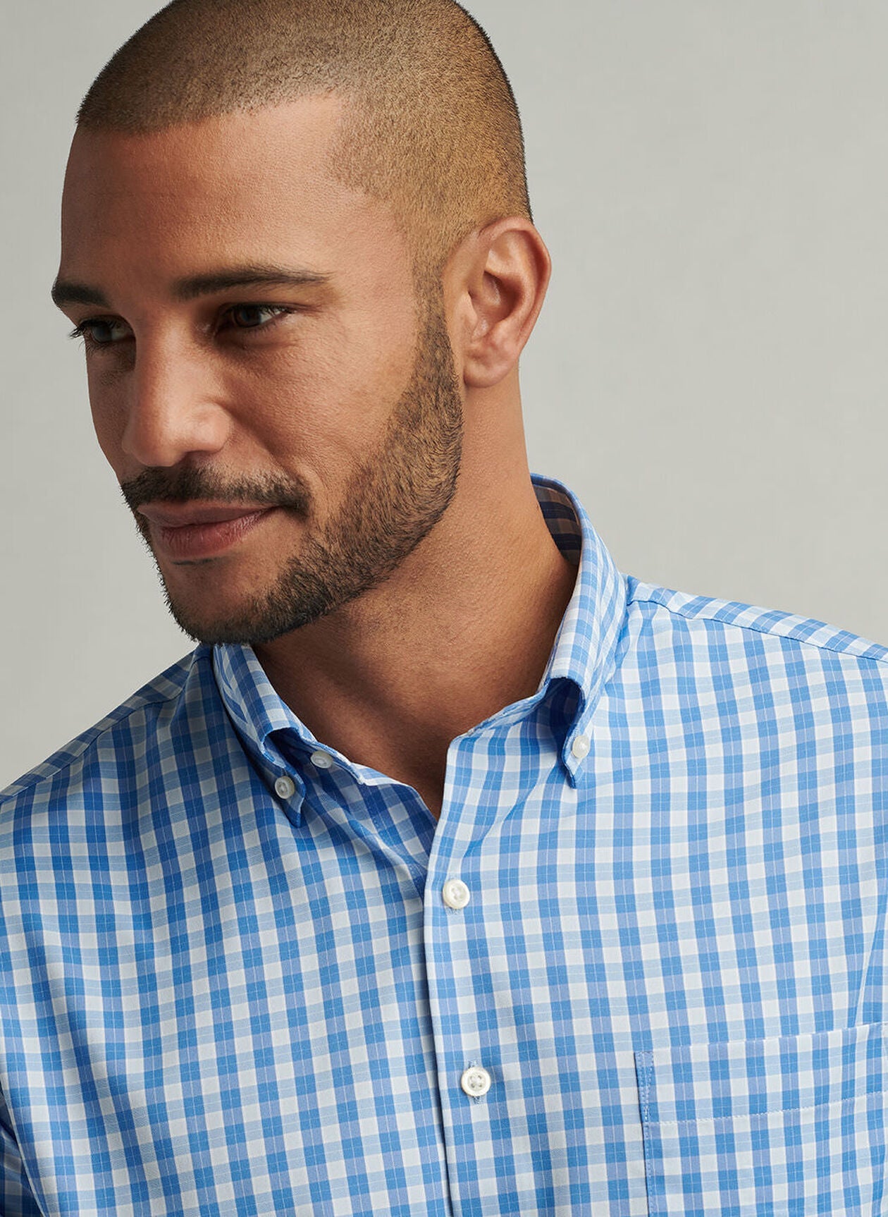Peter Millar Leven Performance Twill Sport Shirt: Blue Poppy