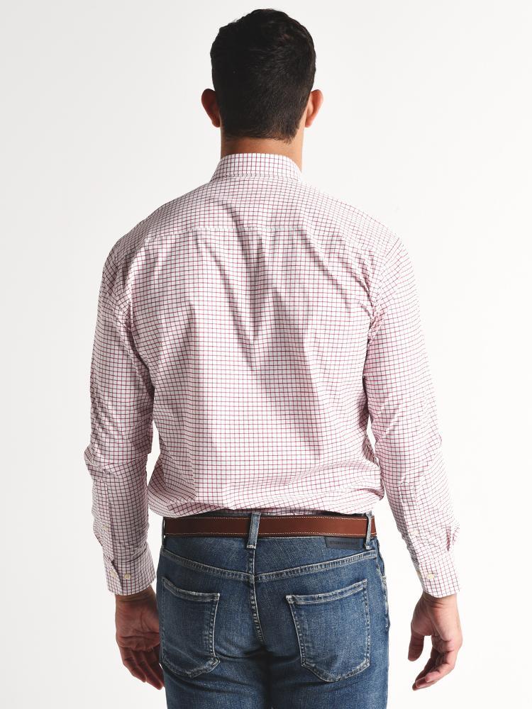 Peter Millar Stretch Tattersall Woven Shirt