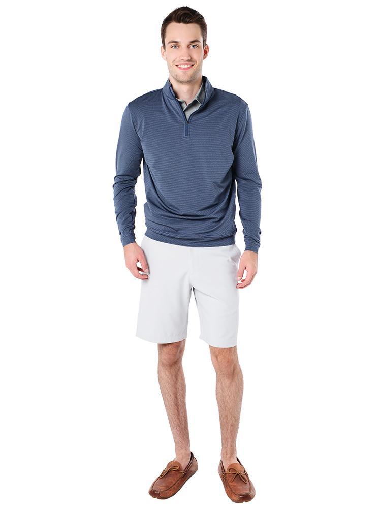 Peter Millar Men's Sugar Stripe Perth Performance Pullover