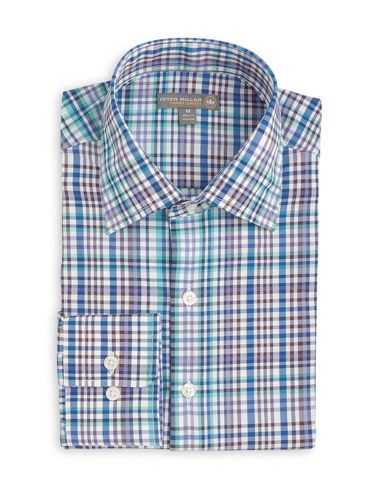 Peter Millar Men's Lucky Performance Plaid Woven Sport Shirt