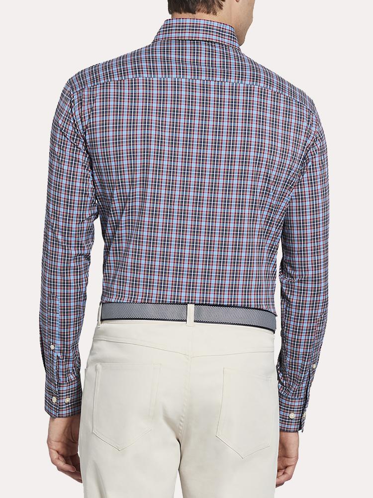 Peter Millar Men's Clyde Performance Plaid Sport Shirt