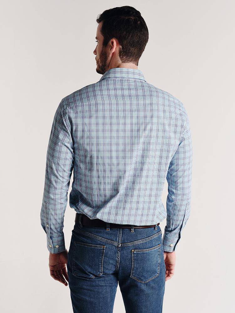 Peter Millar Grier Performance Glen Plaid Woven Shirt