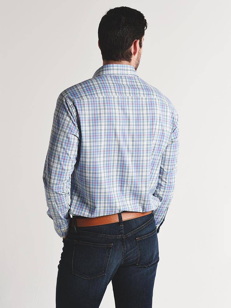 Peter Millar Wyatt Performance Plaid Woven Shirt
