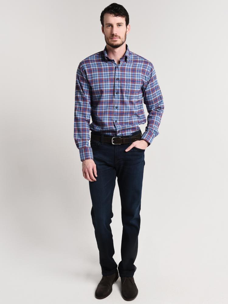 Peter Millar Betts Performance Check Flannel Sport Shirt
