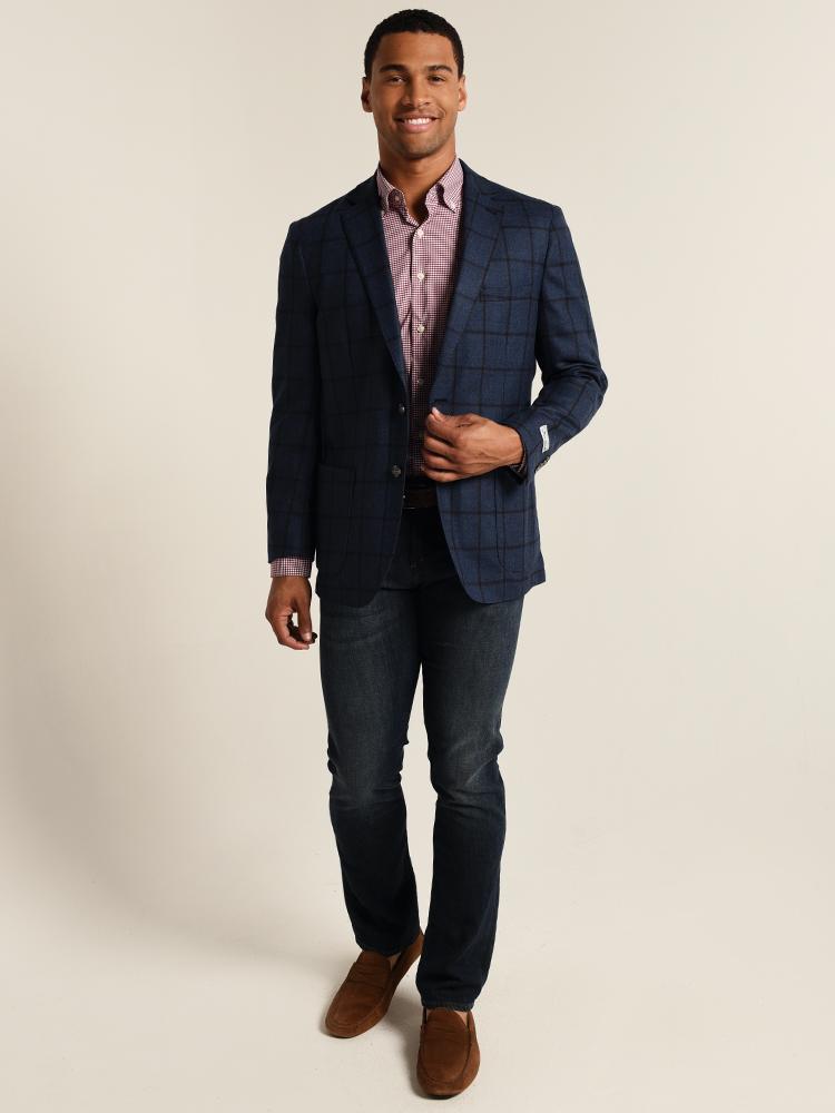 Peter Millar Wool Plaid Soft Jacket