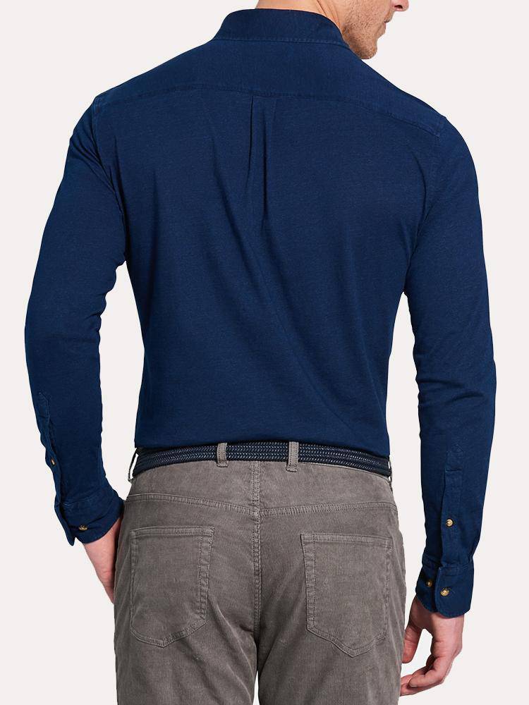 Peter Millar Ridgeway Indigo Jersey Sport Shirt