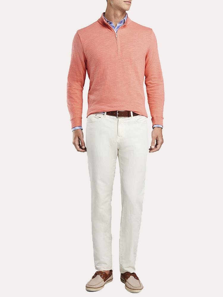 Peter Millar Men's Seaside Cotton Slub Quarter-Zip