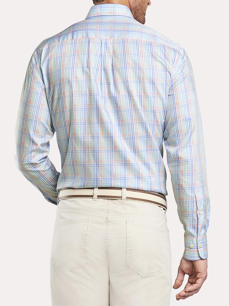 Peter Millar Crown Soft Old Town Multi Gingham Sport Shirt