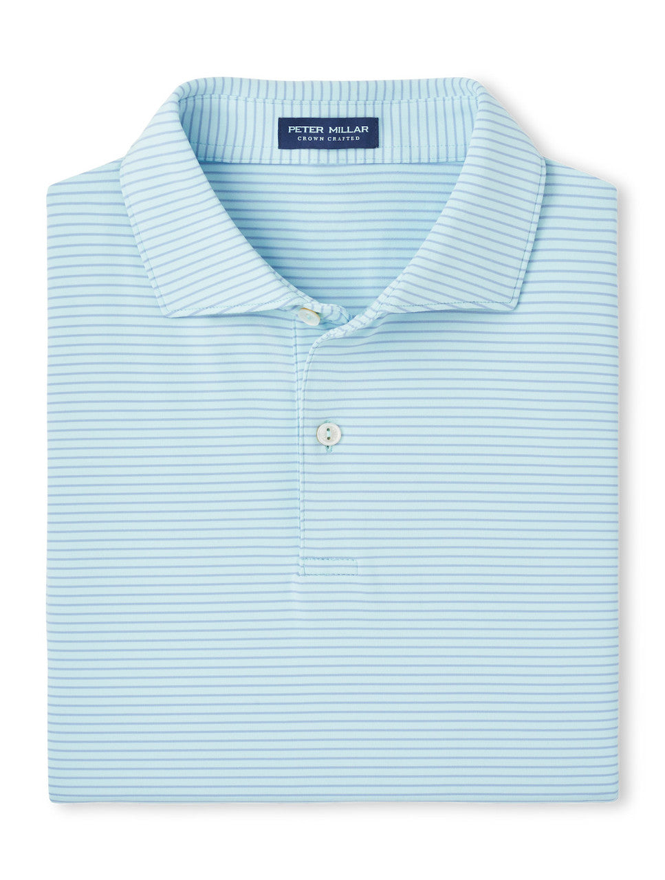  Peter Millar Crown Crafted Ballad Performance Jersey Polo: Blue Spruce