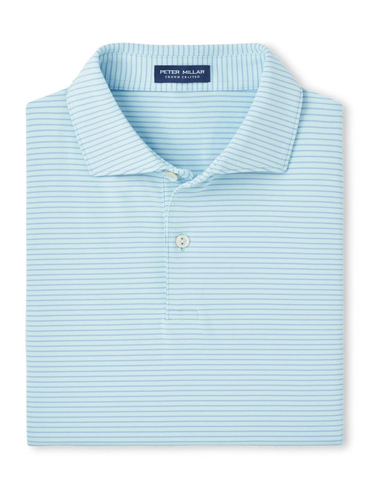  Peter Millar Crown Crafted Ballad Performance Jersey Polo: Blue Spruce
