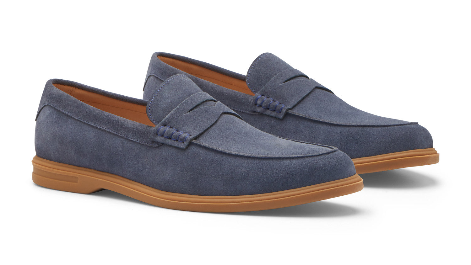 Peter Millar Excursionist Penny Loafer: Avio Blue