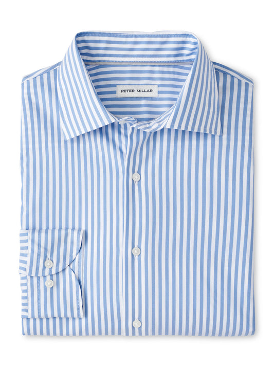  Peter Millar Cannon Crown Lite Cotton-Stretch Sport Shirt: Evening Tide
