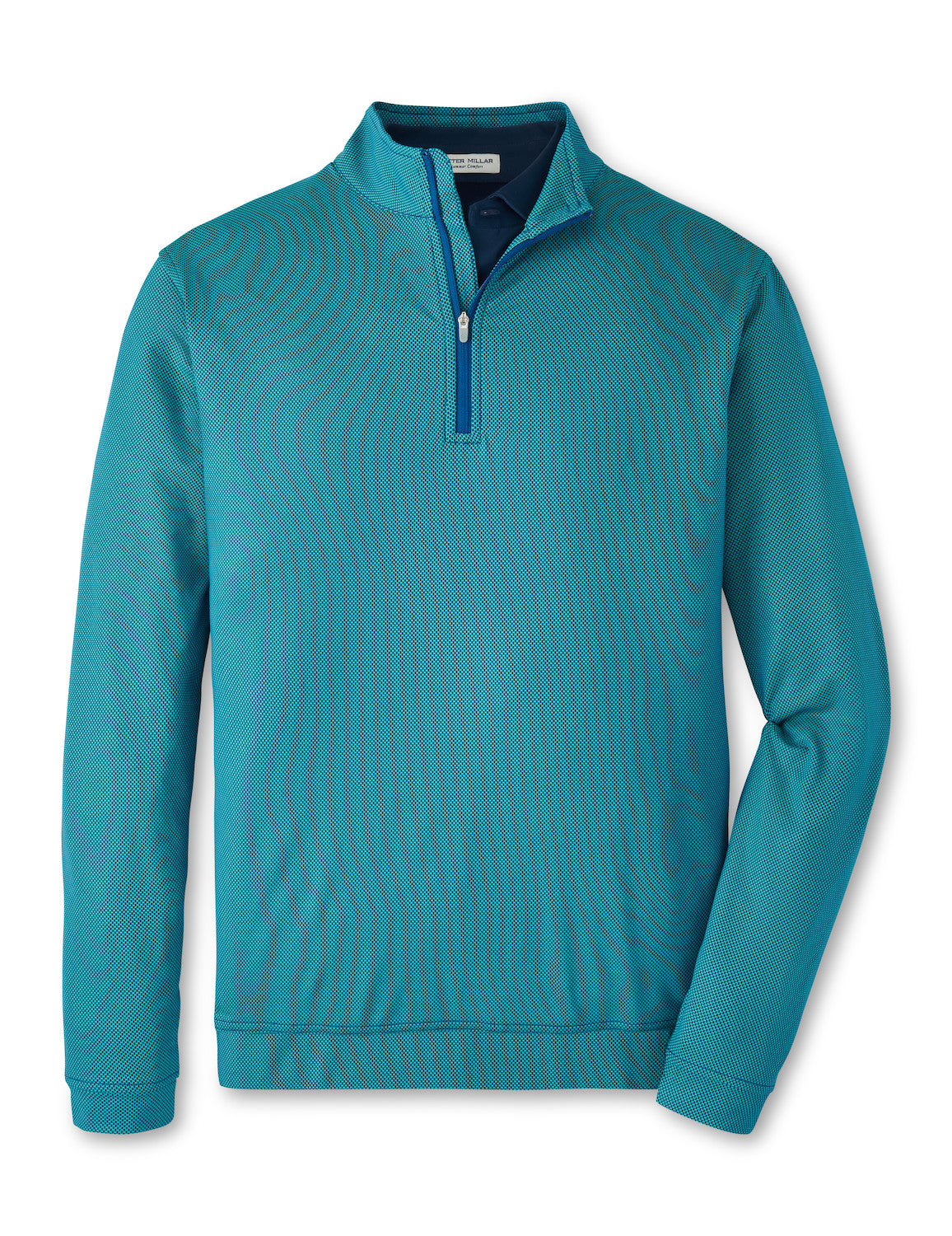  Peter Millar Perth Birdseye Performance Quarter-Zip: Sport Navy