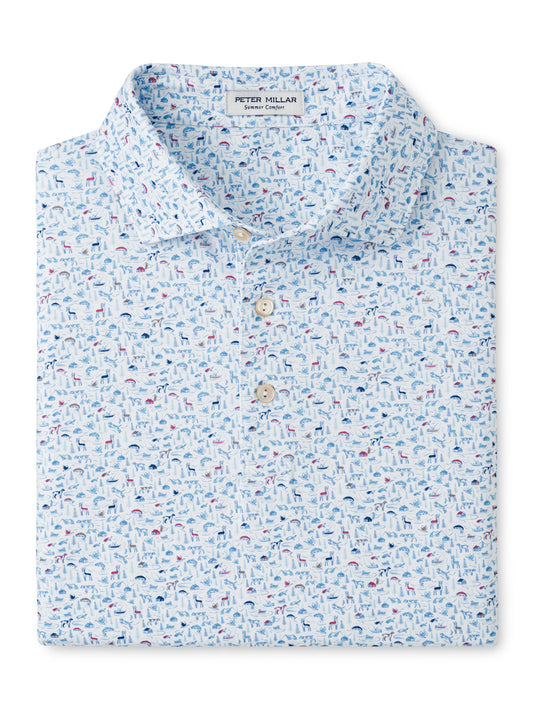  Peter Millar On The Hunt Performance Jersey Polo: White
