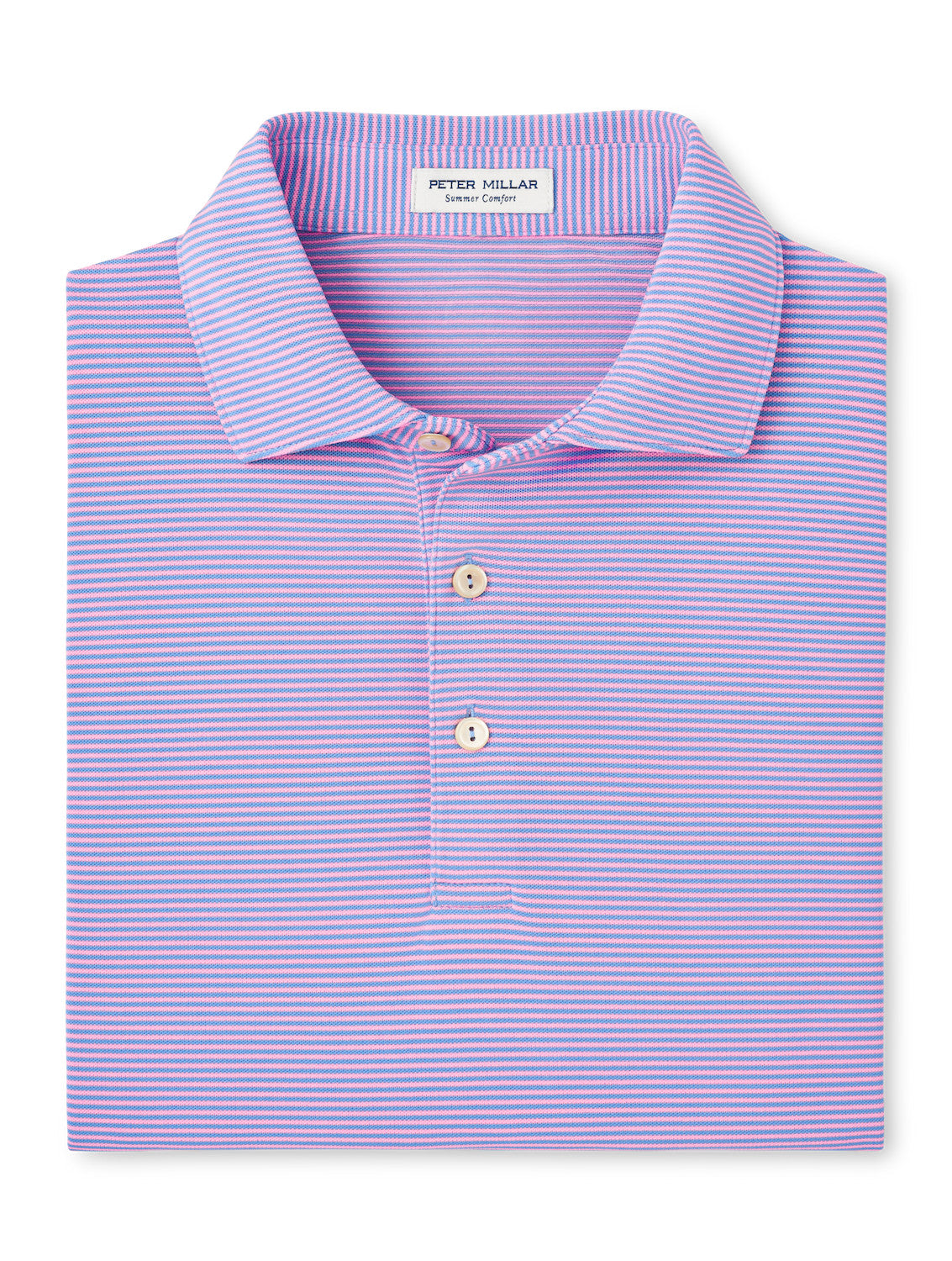  Peter Millar Candor Performance Mesh Polo: Blue Sea