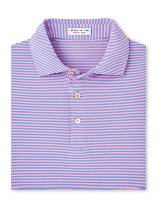  Peter Millar Candor Performance Mesh Polo: Blue Sea
