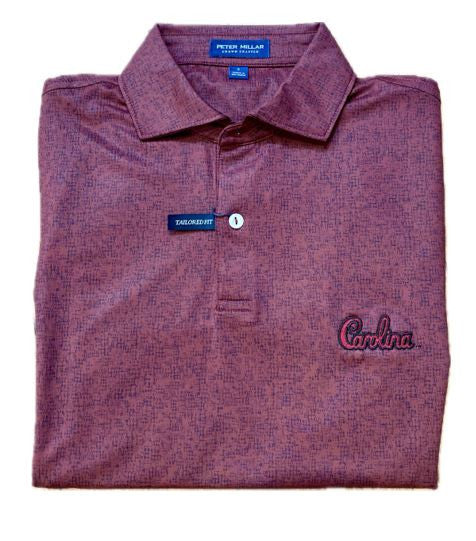  Peter Millar Crown Crafted University Of South Carolina "Script"Switching Gears Performance Jersey Polo: Vermouth