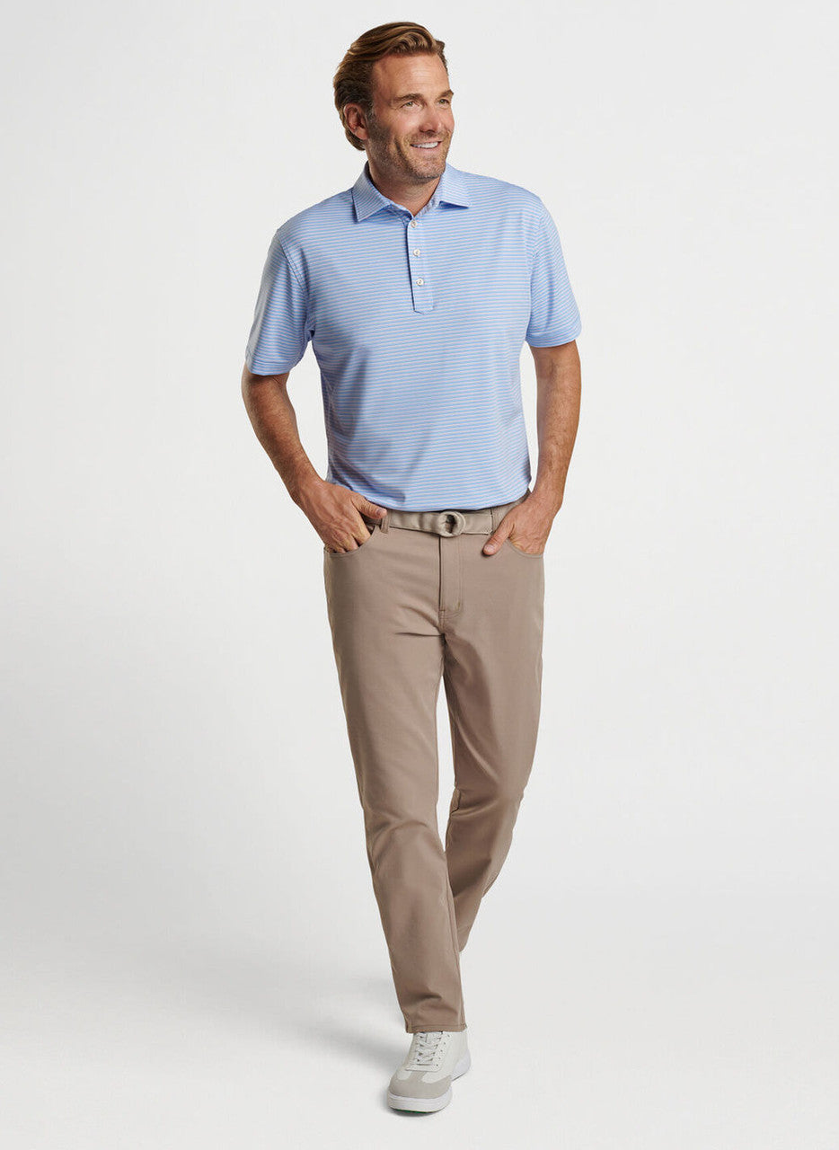  Peter Millar Chatham Performance Jersey Polo: Cottage Blue