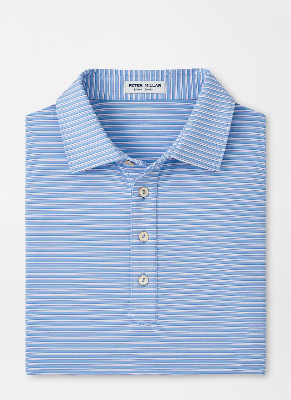  Peter Millar Chatham Performance Jersey Polo: Cottage Blue