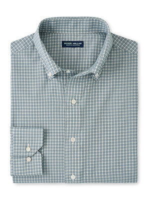  Peter Millar Crown Crafted Cheviot Performance Poplin Sport Shirt: Lacinato