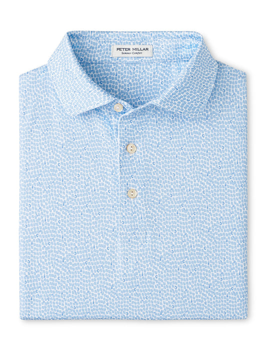  Peter Millar Oyster Shooter Performance Jersey Polo: White