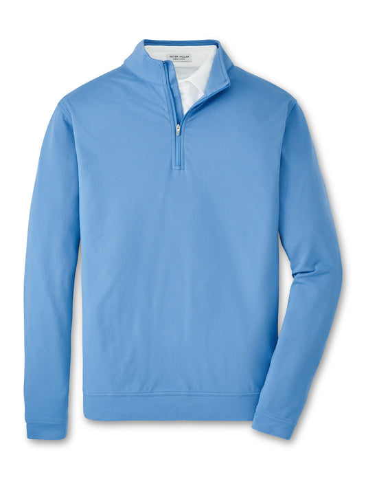  Peter Millar Perth Cross-Hatch Performance Quarter-Zip: Evening Tide