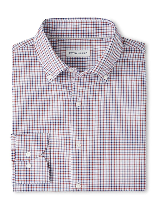  Peter Millar Julian Crown Lite Cotton-Stretch Sport Shirt: Navy