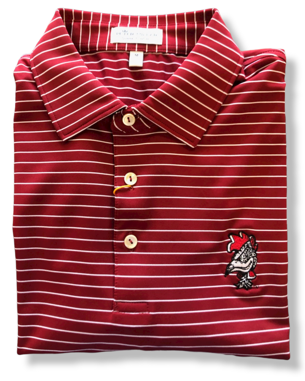  Peter Millar South Carolina Vault Crafty Stripe Performance Jersey Polo: Maroon