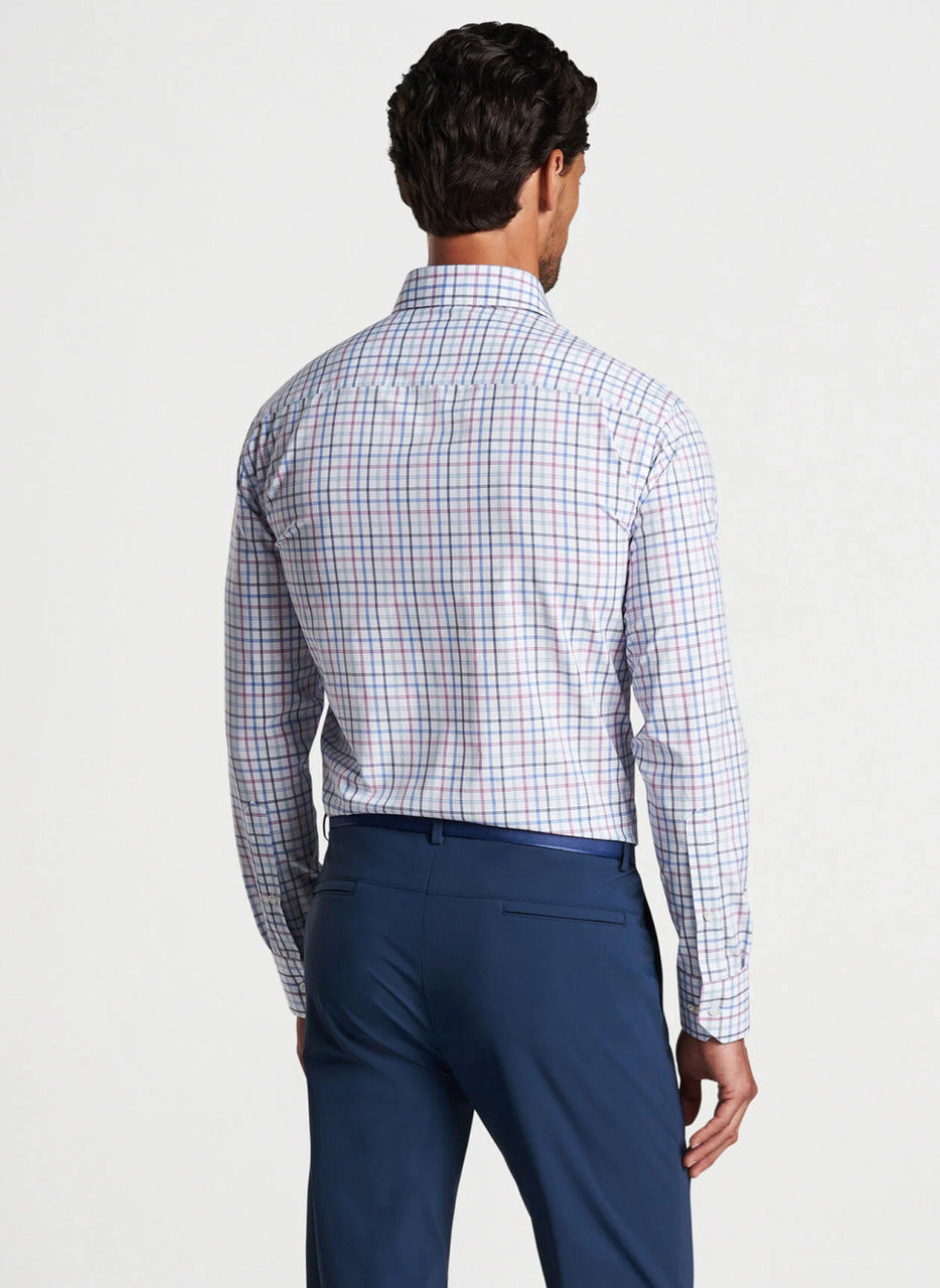  Peter Millar Kimball Performance Poplin Sport Shirt: Valencia