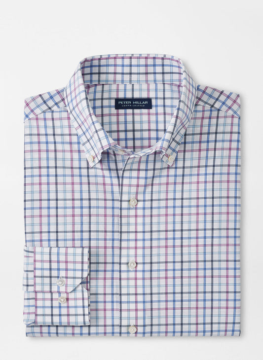  Peter Millar Kimball Performance Poplin Sport Shirt: Valencia