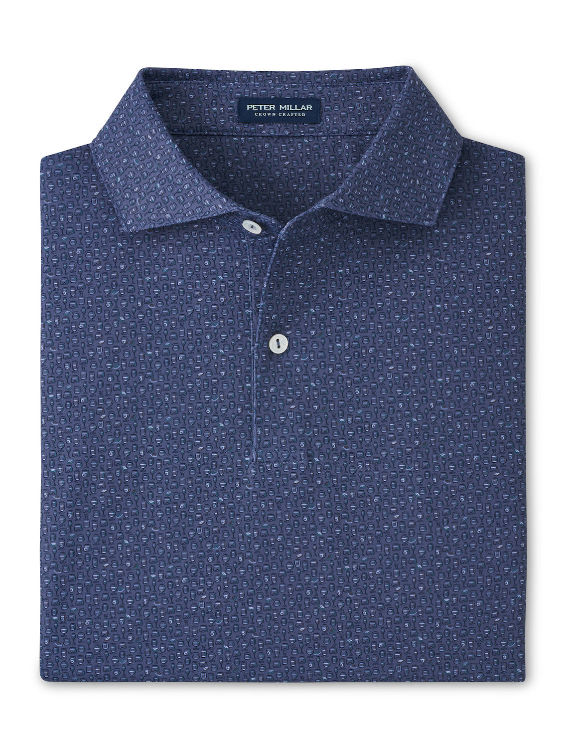  Peter Millar Crown Crafted Bittersweet Performance Jersey Polo Edwin Spread: Nebula Blue