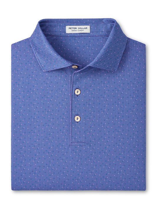  Peter Millar Dashwood Performance Jersey Polo: Windsor Blue