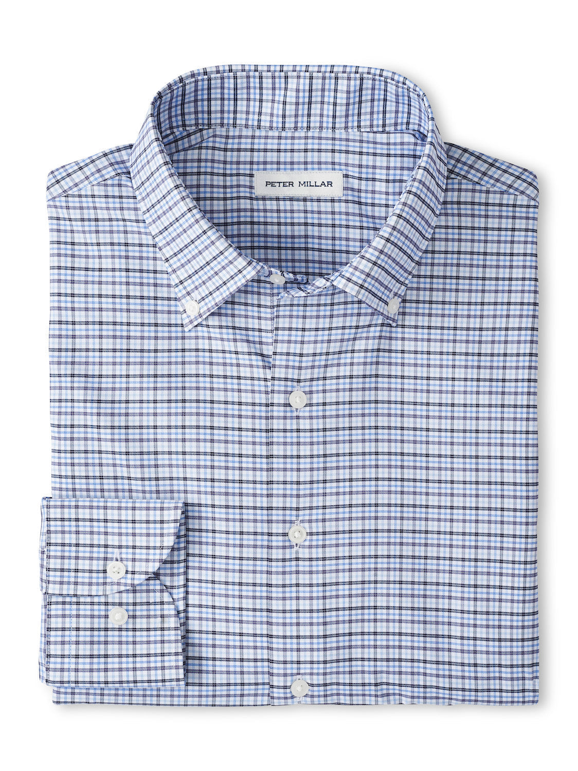  Peter Millar Leavenworth Performance Twill Sport Shirt: Evening Tide