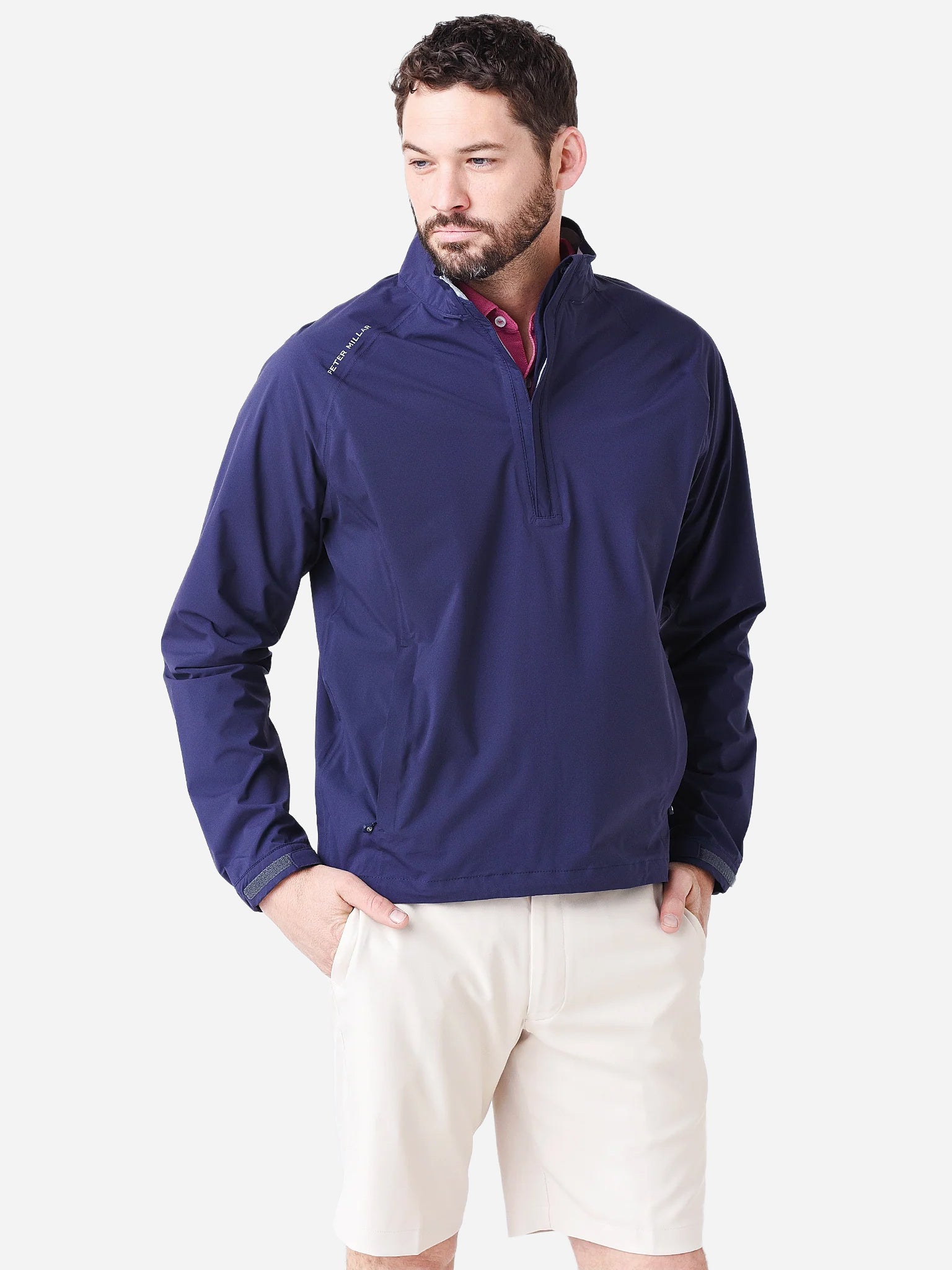  Peter Millar Crown Sport Men's Hyperlight Shield Half-Zip Pullover