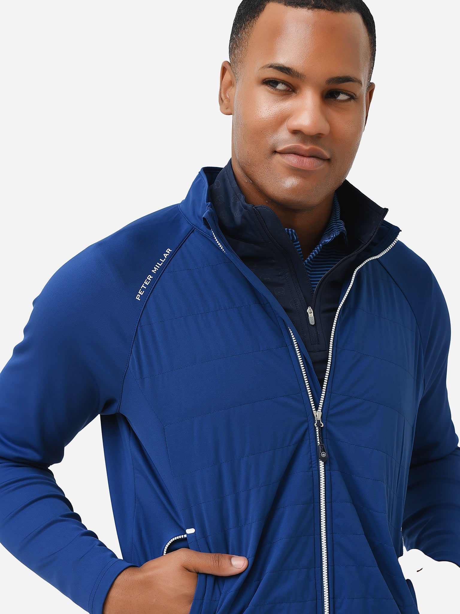  Peter Millar Crown Sport Men's Hyperlight Merge Hybrid Jacket