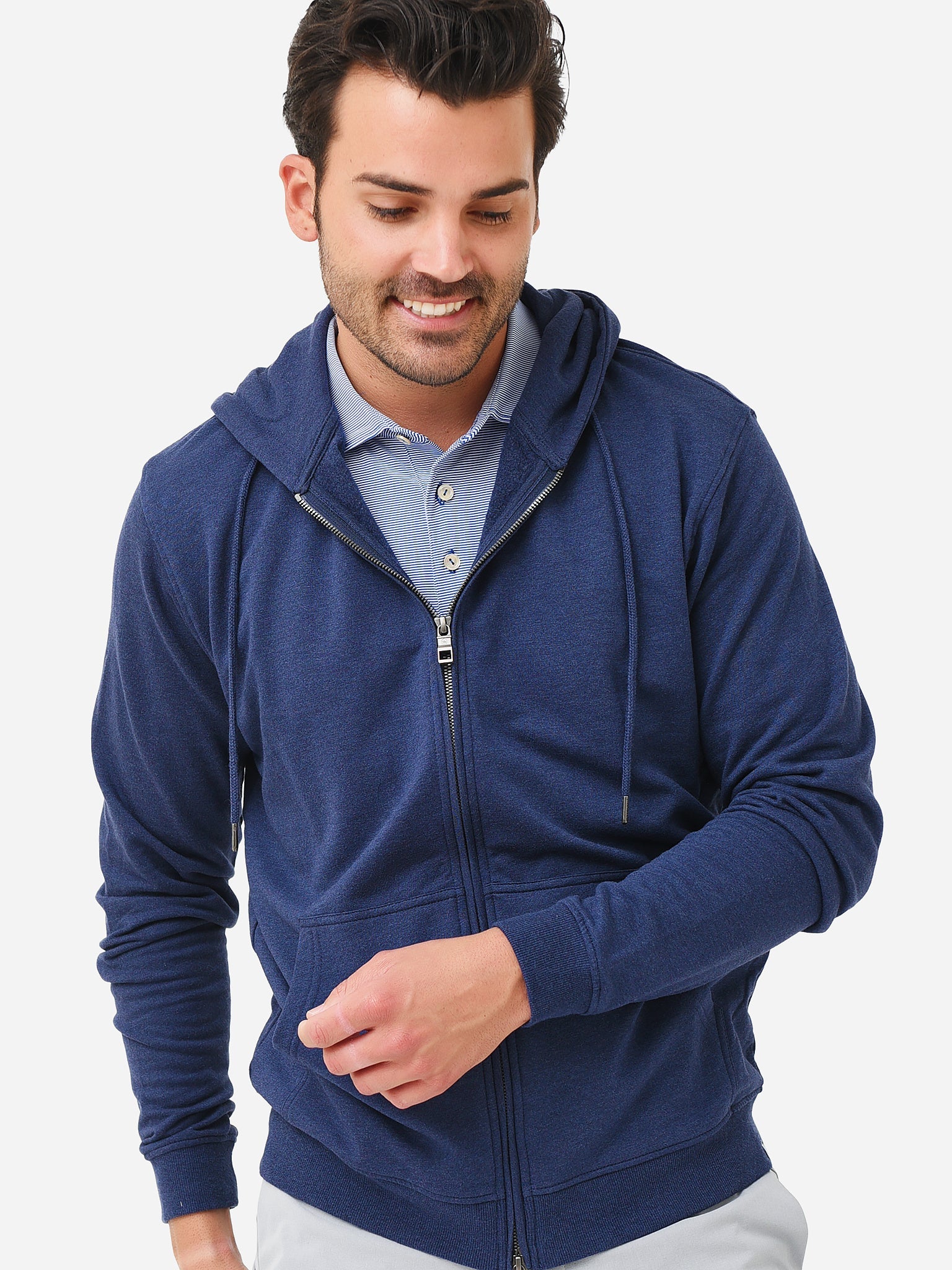  Peter Millar Crown Men's Lava Wash Full-Zip Hoodie