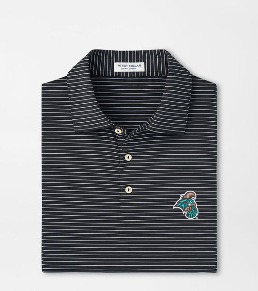  Peter Millar Coastal Carolina Hemlock Performance Jersey Polo: Black