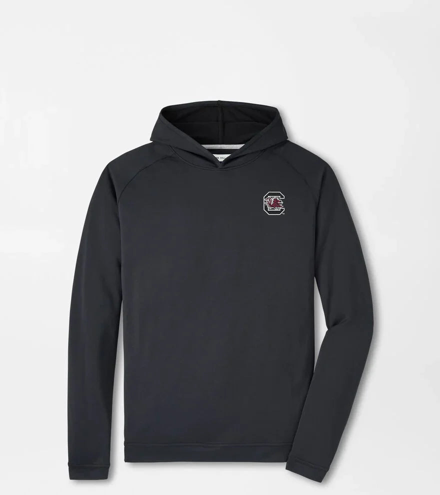  Peter Millar University Of South Carolina "Block C" Pine Performance Hoodie: Black