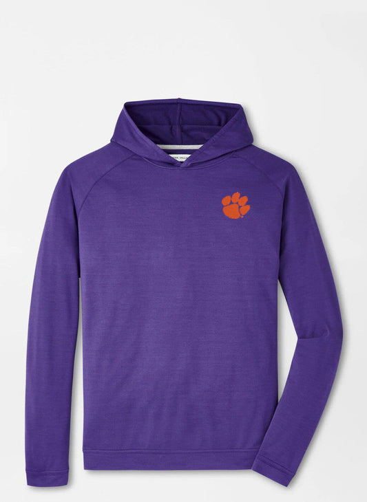  Peter Millar Clemson Pine Performance Hoodie: Purple
