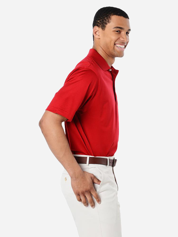  Peter Millar Men's Collegiate Solid Lisle Polo