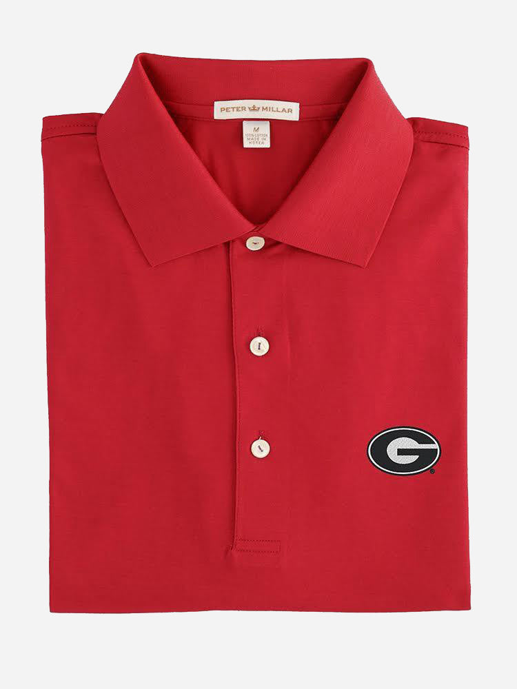  Peter Millar Men's Collegiate Solid Lisle Polo