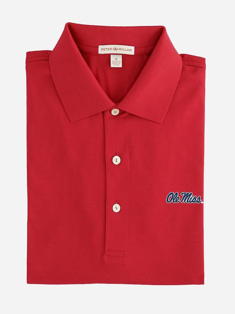  Peter Millar Men's Collegiate Solid Lisle Polo