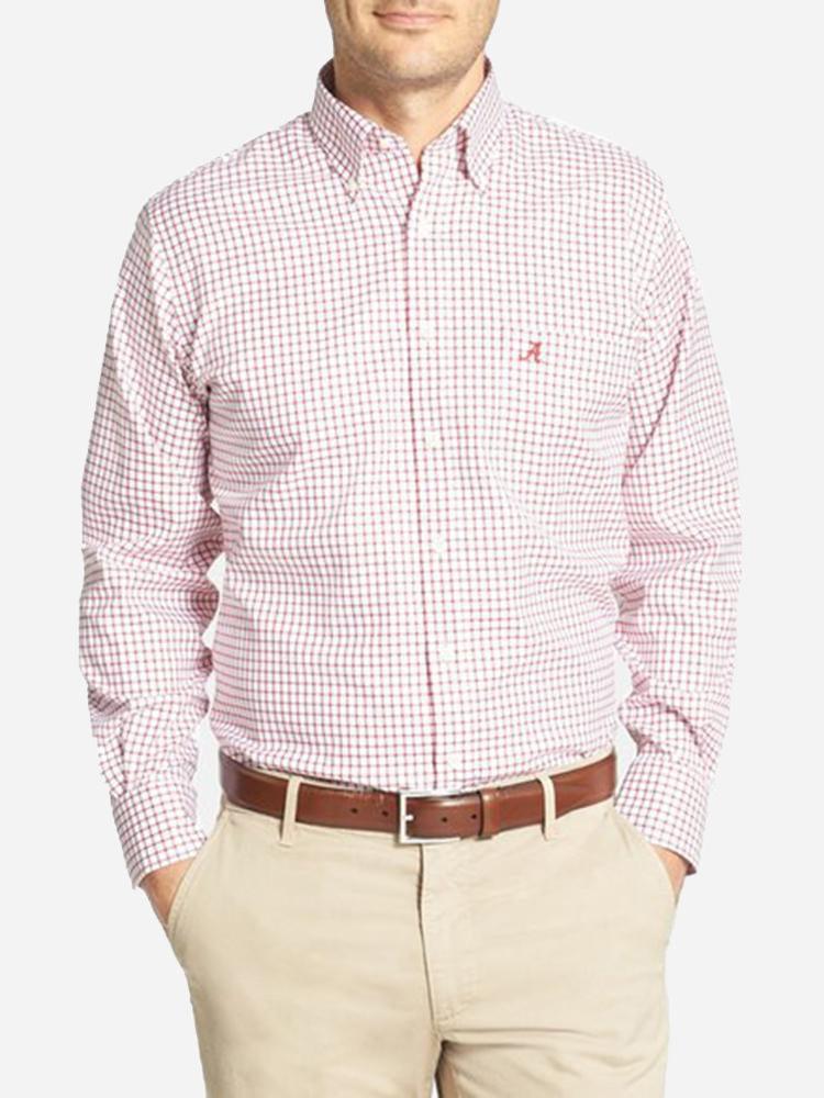  Peter Millar Men's Collegiate Nanoluxe Twill Tattersall Button-Down