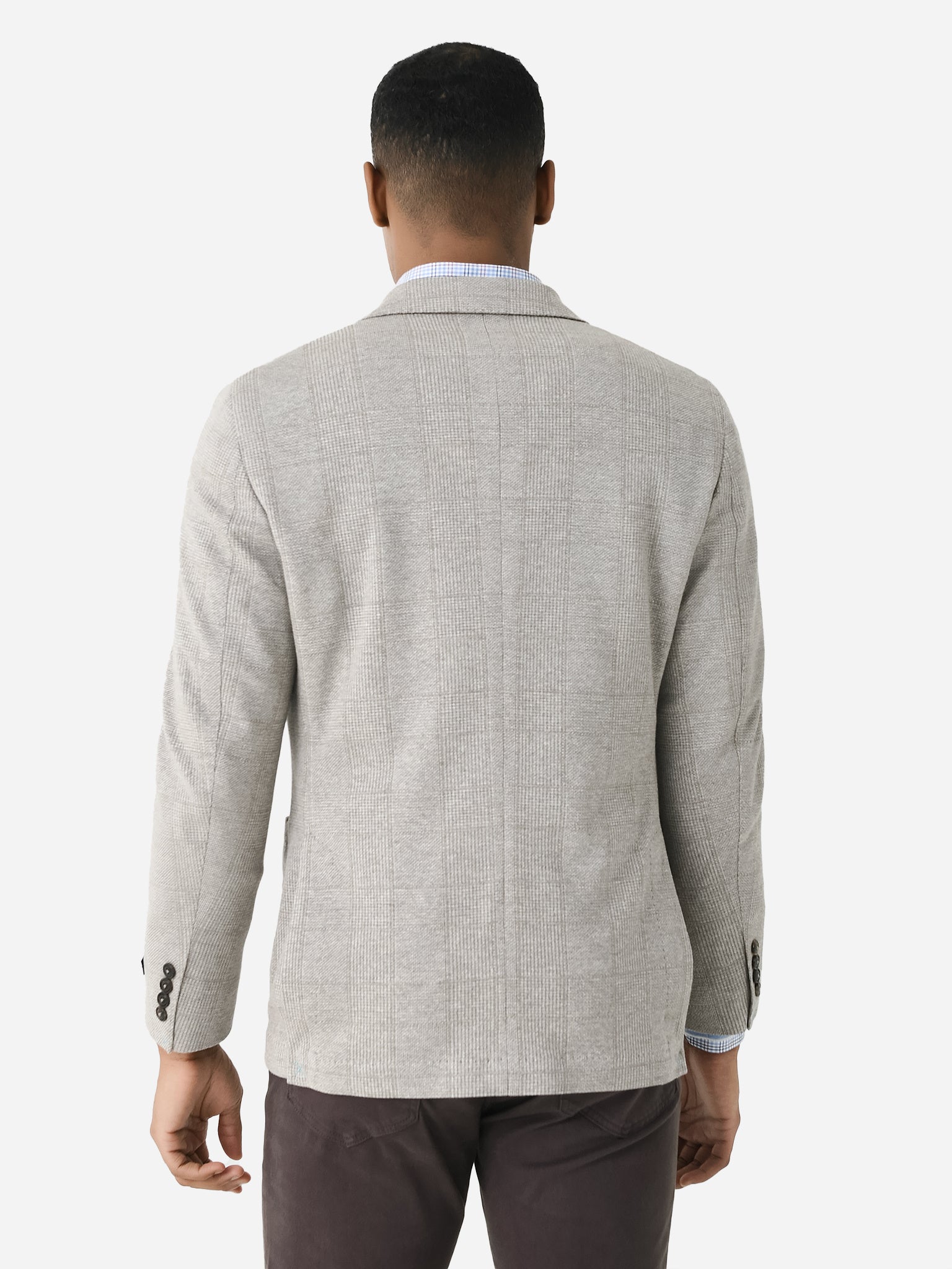  Peter Millar Crown Crafted Men's Carova Jersey Houndstooth Soft Jacket