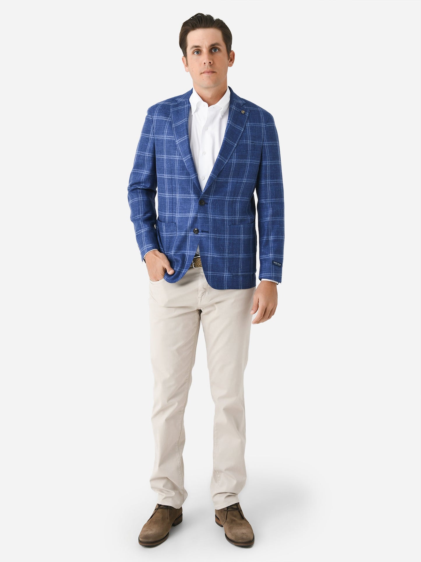  Peter Millar Crown Crafted Men's Sola Windowpane Soft Jacket