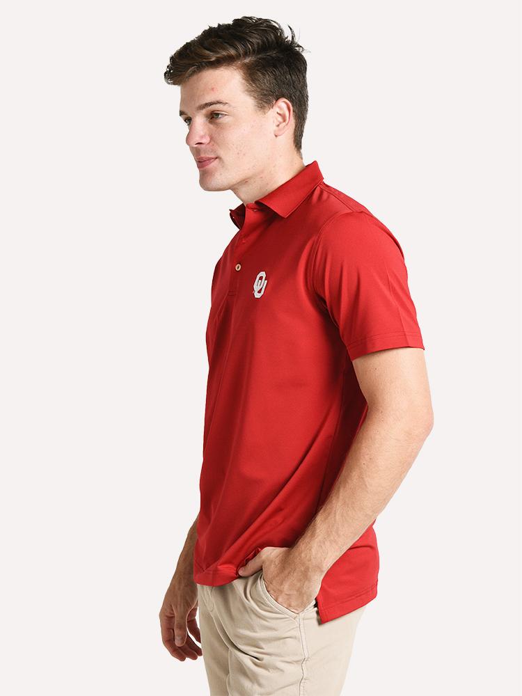  Peter Millar Men's Solid Stretch Jersey TCU Polo